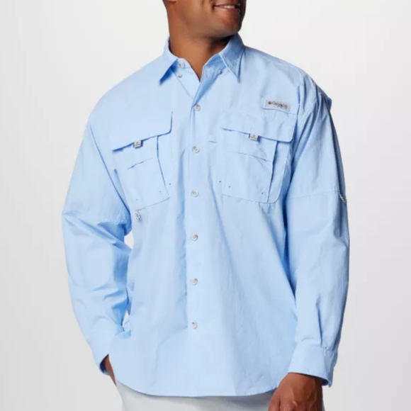Columbia Other - Columbia PFG Bahama II Long Sleeve Shirt Mens XL Blue Hiking Fishing Retro 90s